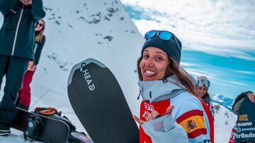 Núria Castán sonriendo en Verbier, Suiza