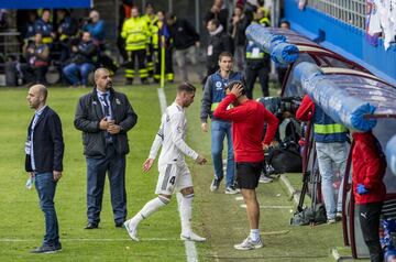 El capitán del Real Madrid al final del partido se marchó cabizbajo