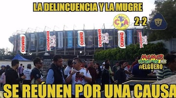 Pumas recibe la burla de los memes en el Clásico Capitalino