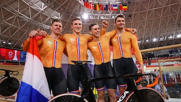 Países Bajos y Gran Bretaña, oro en velocidad por equipos