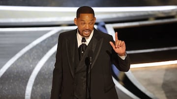 Will Smith en los premios Oscar 2022 aceptando su premio como Mejor Actor