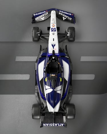 El monoplaza de Sainz para el GP de Austin, visto desde la parte de arriba.