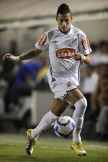 La estrella sudamericana en sus d¨ªas como elemento del Santos de Brasil