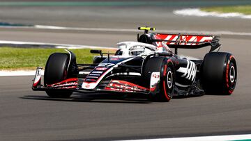 Hulkenberg, con el Haas en Silverstone.