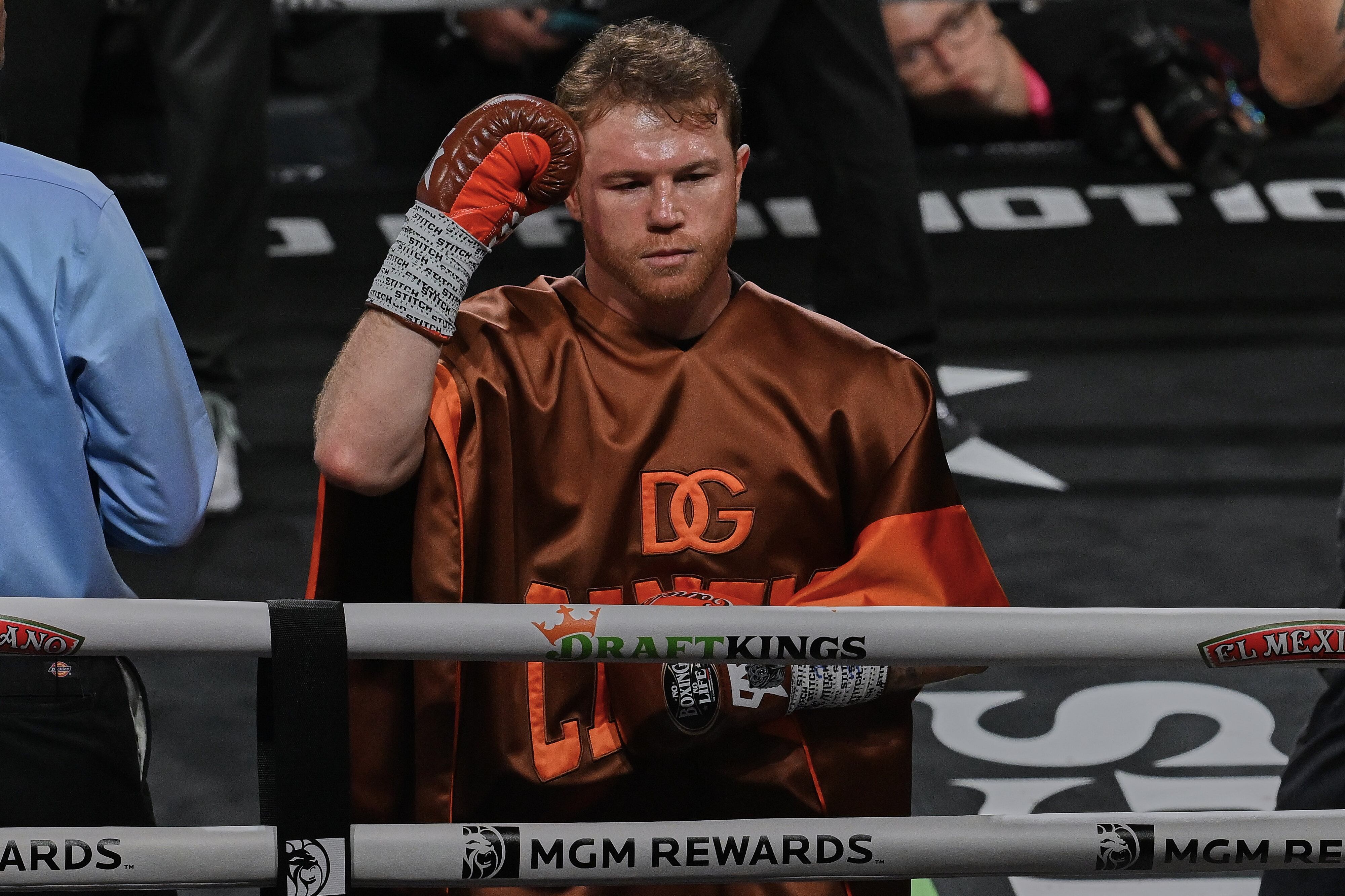Canelo Álvarez en su combate con Edgar Berlanga.