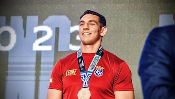 El +92 kg del equipo nacional, Ayoub Ghadfa.