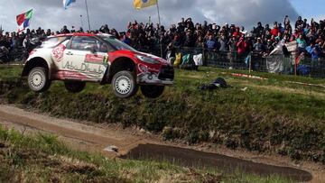 Meeke, con su Citro&euml;n en Portugal.