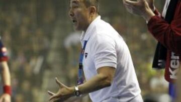 El entrenador del Atl&eacute;tico de Madrid, Talant Dujshebaev.