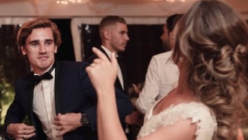 Antoine Griezmann y Erika Choperena bailando el día de su boda, 15 de junio de 2017.