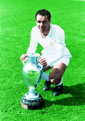 Este zamorano corajudo llevó el 7 en el Madrid que pasó a la historia por ganar la 1ª Copa de Europa. Fue en París ante el Stade de Reims (4-3) y formó delantera con Marsal, Di Stéfano, Rial y Gento.