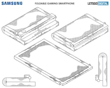 Samsung patenta un teléfono plegable pensado para jugar