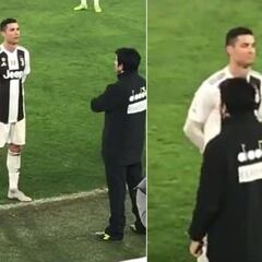 La presión de Cristiano en una intervención del VAR