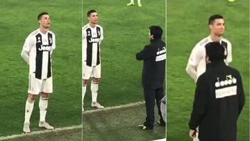 La presión de Cristiano en una intervención del VAR