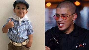 El asombroso y viral parecido del hijo de Benedetto con el cantante Bad Bunny