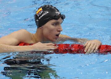 El joven nadador, Nicolas García, obtiene el diploma olímpico en la final de 200 metros espalda. Finaliza octavo en una prueba ganada por Rylov.
