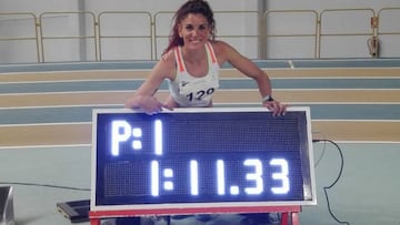 Laura Bueno, récord de España de 500 bajo techo (1:11.33)