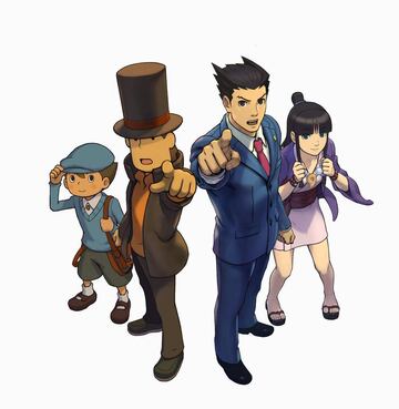 Ilustración - El Profesor Layton vs. Phoenix Wright: Ace Attorney (3DS)