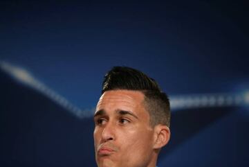 Callejon attends a news conference before Real Madrid game.