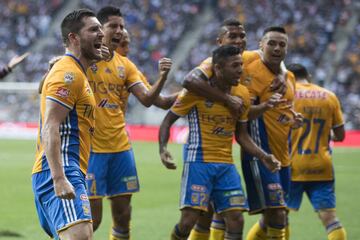 Los Tigres, actuales monarcas de la Liga Mx representan a la Universidad Autónoma de Nuevo León, aunque actualmente es administrado por la empresa Sinergia Deportiva, filial de CEMEX. Llegaron a Primera División en 1974, lograron dos campeonatos (1977-1978, 1981-1982), descendieron en 1996, volvieron al año siguiente y atraviesan ahora una era dorada con tres títulos en seis años. También de la UANL son los Auténticos Tigres, que han conseguido cinco títulos nacionales de Liga Mayor de la Onefa.