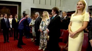 Boric entra al Congreso y se encuentra cara a cara con Javier Milei: ojo al gesto del Presidente de Argentina