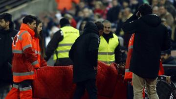 Rei Manaj tuvo que ser trasladado al hospital con un traumatismo craneoencefálico.