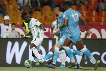 Cristian Blanco, en propia puerta, y Diomar Díaz anotaron los goles de la victoria histórica de Jaguares de Córdoba ante Nacional. Diego Braghieri puso el descuento