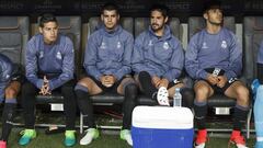 James, Morata, Isco y Asensio, en el banquillo de Allianz Arena.