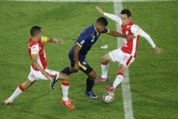 Francisco Meza, Wilson Morelo y Miguel Ángel Borja marcaron para Santa Fe frente a Uniautónoma.