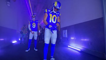 Los Angeles Rams wide receiver Cooper Kupp (10) and quarterback Matthew Stafford (9)