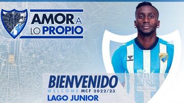 Lago Junior, nuevo jugador del Málaga.