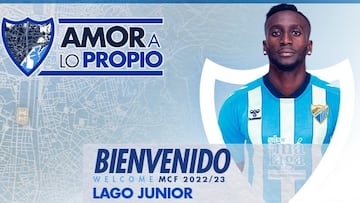 Lago Junior, nuevo jugador del Málaga.