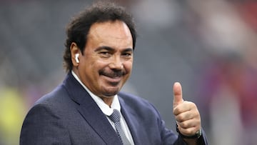 ARLINGTON, TEXAS - JULY 29: Former player Hugo Sanchez attends the pre-season friendly match between FC Barcelona and Real Madrid at AT&T Stadium on July 29, 2023 in Arlington, Texas. (Photo by Omar Vega/Getty Images)