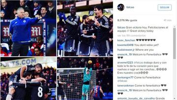 Falcao en Instagram: "Gran victoria. Felicitaciones al equipo"
