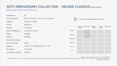Registrado Konami 50th Anniversary Collection: Arcade Classics