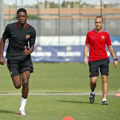 El Barça traza un plan de musculación para Dembélé