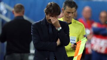 Conte, durante el partido ante Alemania.