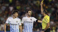 Diego Llorente e Ignacio Camacho, durante un partido del Málaga.