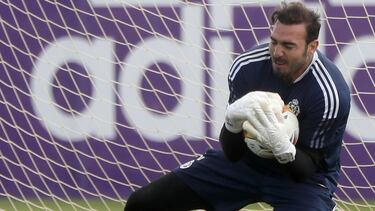 VALLADOLID, 16/09/21. PHOTOGENIC. ENTRENAMIENTO DEL REAL VALLADOLID. ROBERTO