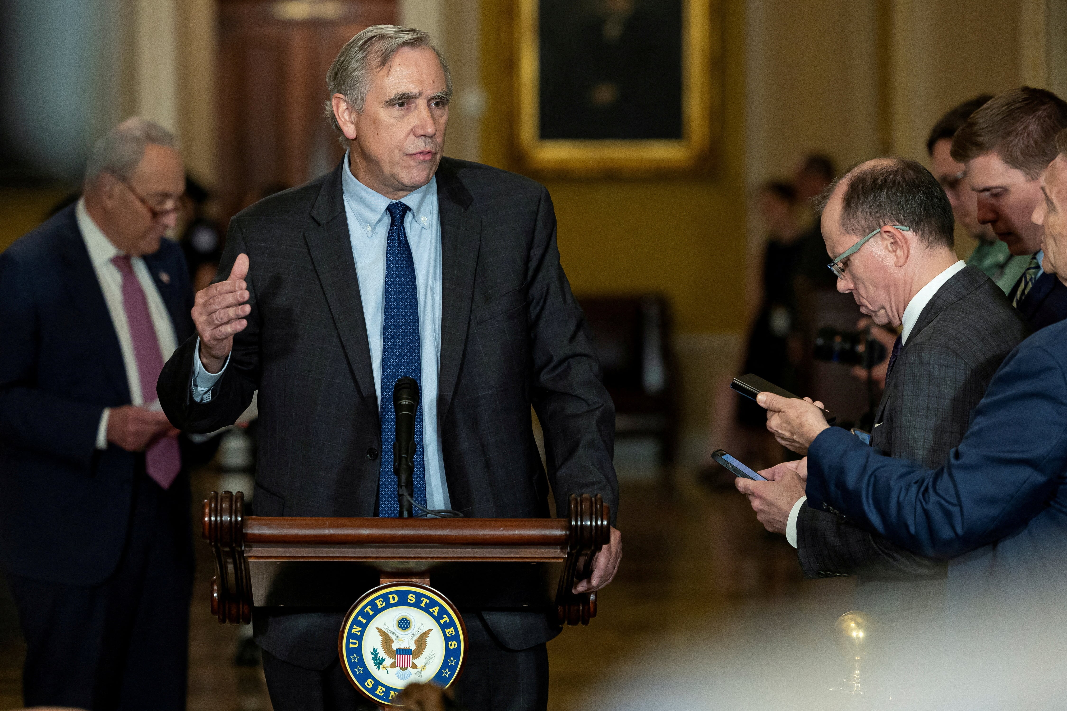 What is a filibuster and why is Senator Jeff Merkley giving a marathon speech in the senate?