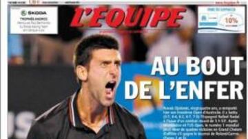 <b>EL ÚLTIMO HOMBRE EN PIE. </b>Djokovic ocupó portadas mundiales.
