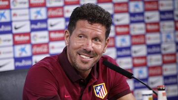 Simeone en rueda de prensa. 