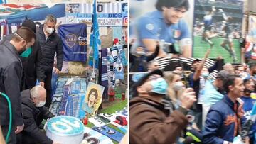 El gran homenaje a Maradona de los hinchas de Nápoles y Boca