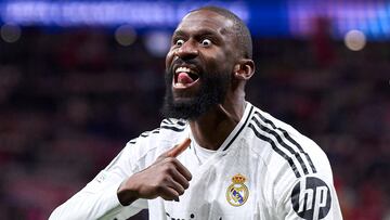 What did Antonio Rudiger throw?