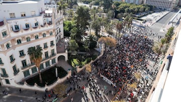 Imagen de la cabeza de la manifestaci&oacute;n. 