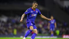 <br><br>

Kevin Castano de Cruz Azul durante el partido Cruz Azul vs Puebla, correspondiente a la Jornada 17 del Torneo Apertura 2023 de la Liga BBVA MX, en el Estadio Azteca, el 12 de Noviembre de 2023