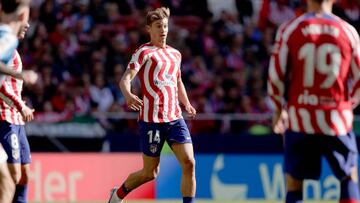 MADRID, SPAIN - NOVEMBER 6:  Marcos Llorente of Atletico Madrid  during the La Liga Santander  match between Atletico Madrid v Espanyol at the Estadio Civitas Metropolitano on November 6, 2022 in Madrid Spain (Photo by David S. Bustamante/Soccrates/Getty Images)