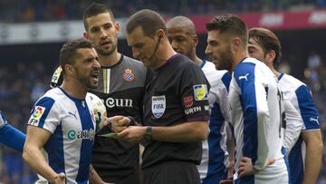 Pleno de derrotas del Espanyol a domicilio con Clos Gómez