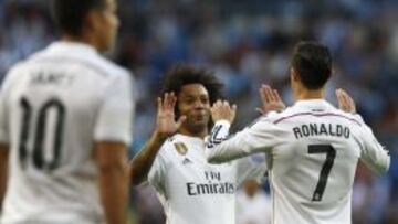 Uno por uno: Marcelo, James y Cristiano tiran de un Madrid B