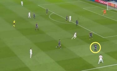 La actividad de Mbappé, Cavani y Neymar en ataque y defensa