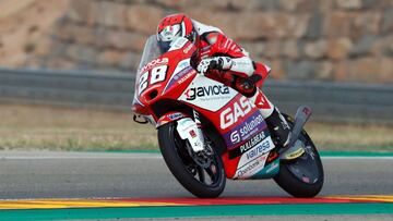 Izan Guevara durante el GP de Aragón en MotorLand.